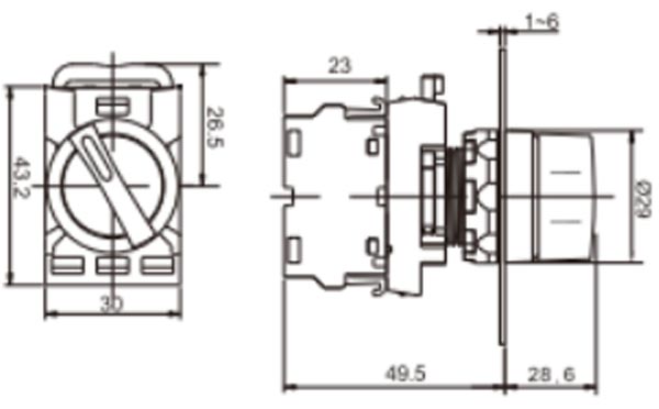 LA115-A5-11X Illuminated Latching Selector Switch - Buy Illuminated ...