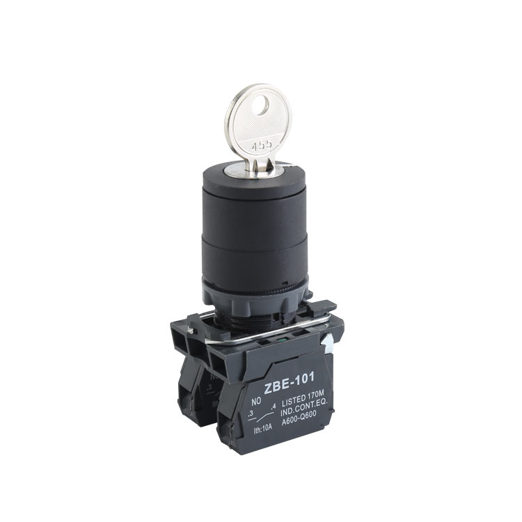 GXB4-EG35 1NO+1NC 3-Position & Self-locking & Key-operated Key Selector Push Button Switch With Round Head And High Quality