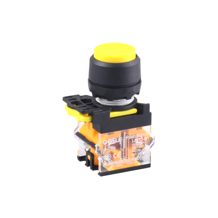 LA115-B1-11H High Quality 1NO & 1NC Momentary Extended Push Button With Round Shape Head And Without Light