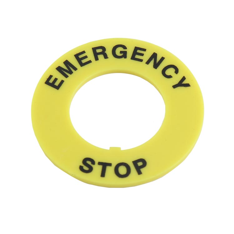 GXB2-ER40 Emergency stop button switch sign warning sign yellow card emergency stop sign STOP 