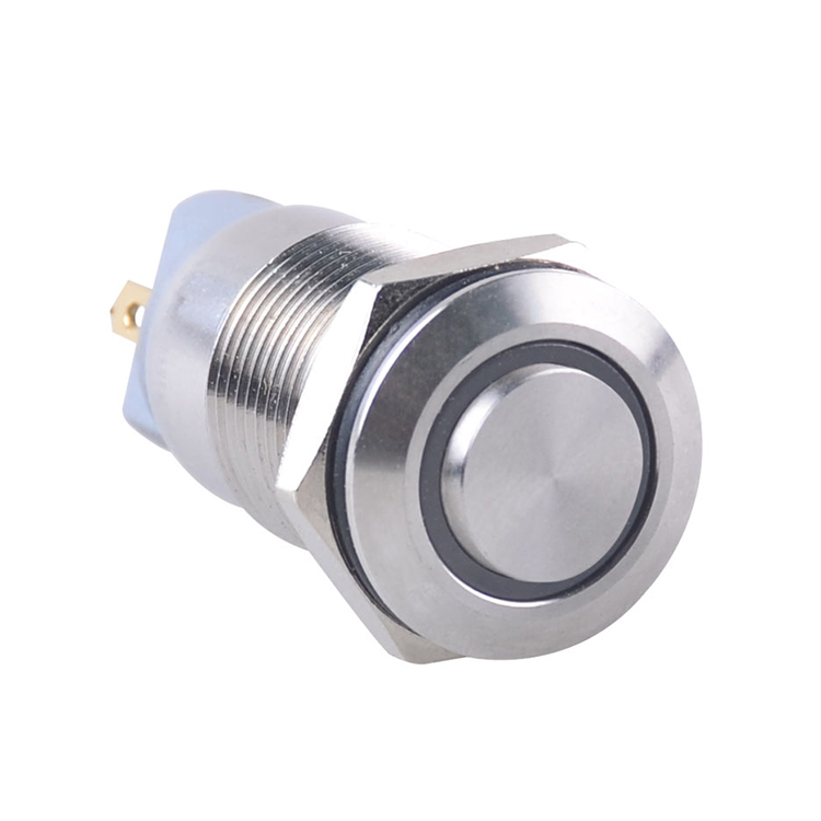 GL-12H10TE/R23-SJ ring led light indicator metal illuminated push button switch